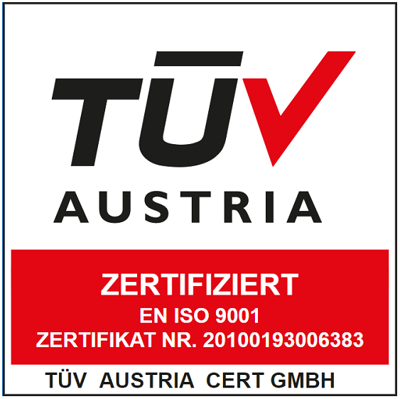 TÜV Austria Zertifikat ISO 9001:2015